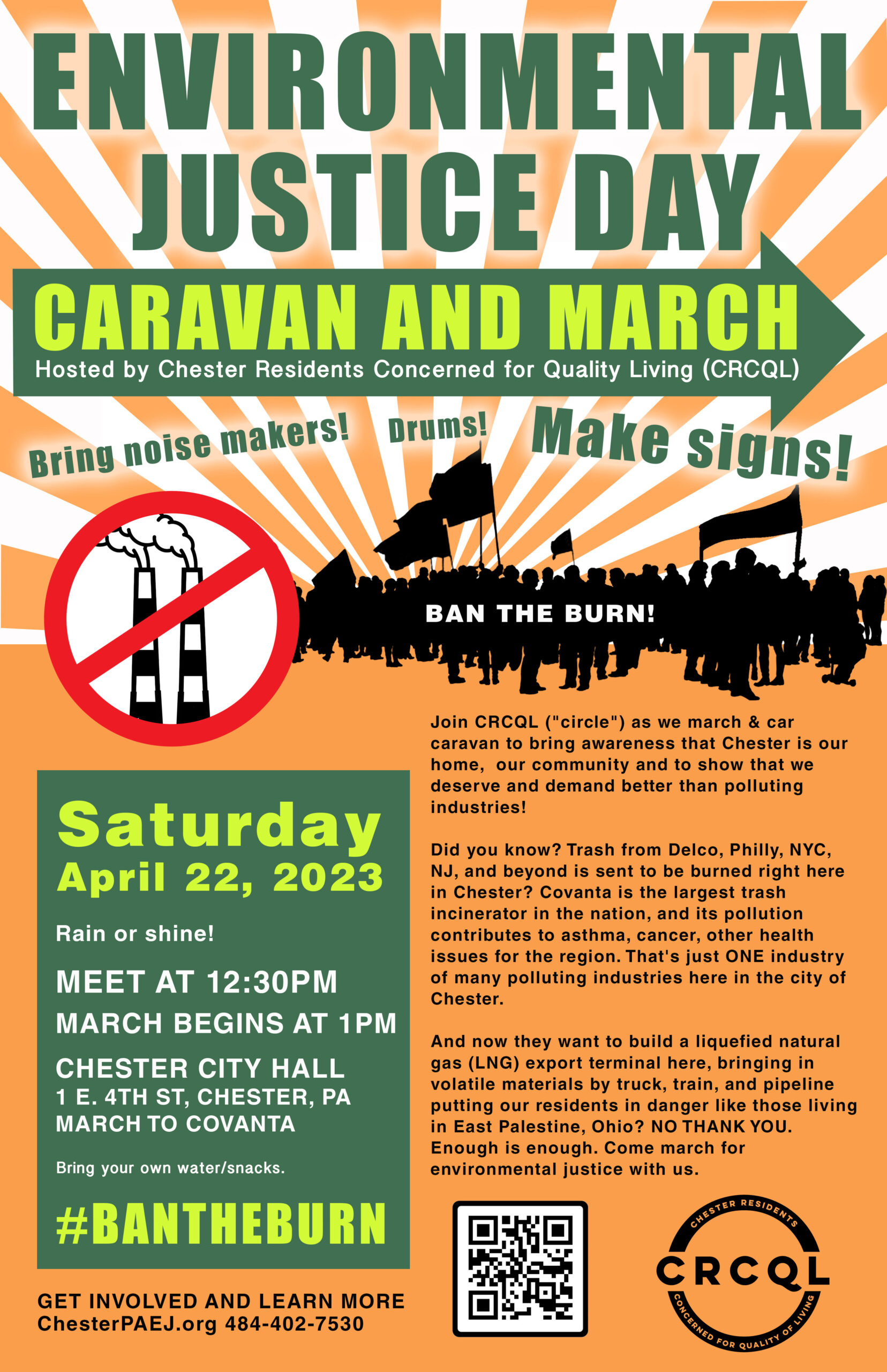 Environmental Justice Day Caravan and March : Saturday April 22, 20223